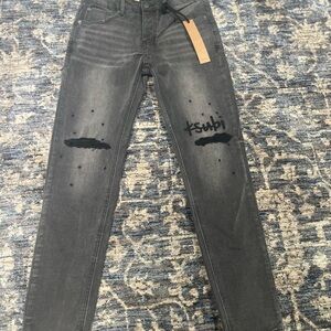 Ksubi Men's Black and Gray Skinny Jeans